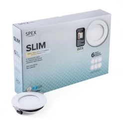 SPEX Lighting - 4-in. Selectable CCT5 New Construction or Remodel Canless Integrated LED White Trim Slim Fixture(6-Pack) by Liteline -Outlet OttLite Store liteline recessed lighting kits sl slm4 cct5 90wh 6 76 1000