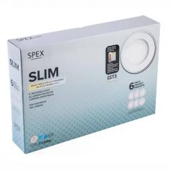 SPEX Lighting - 4-in. Selectable CCT5 New Construction or Remodel Canless Integrated LED White Trim Slim Fixture(6-Pack) by Liteline -Outlet OttLite Store liteline recessed lighting kits sl slm4 cct5 90wh 6 fa 1000