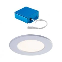 SPEX Lighting - 4-in. Selectable CCT5 New Construction or Remodel Canless Integrated LED White Trim Ultra Slim Fixture by Liteline