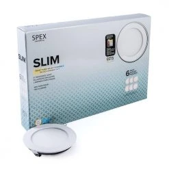 SPEX Lighting - 6-in. Selectable CCT5 New Construction or Remodel Canless Integrated LED White Trim Slim Fixture(6-Pack) by Liteline -Outlet OttLite Store liteline recessed lighting kits sl slm6 cct5 90wh 6 76 1000