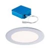 SPEX Lighting - 6-in. Selectable CCT5 New Construction or Remodel Canless Integrated LED White Trim Ultra Slim Fixture by Liteline