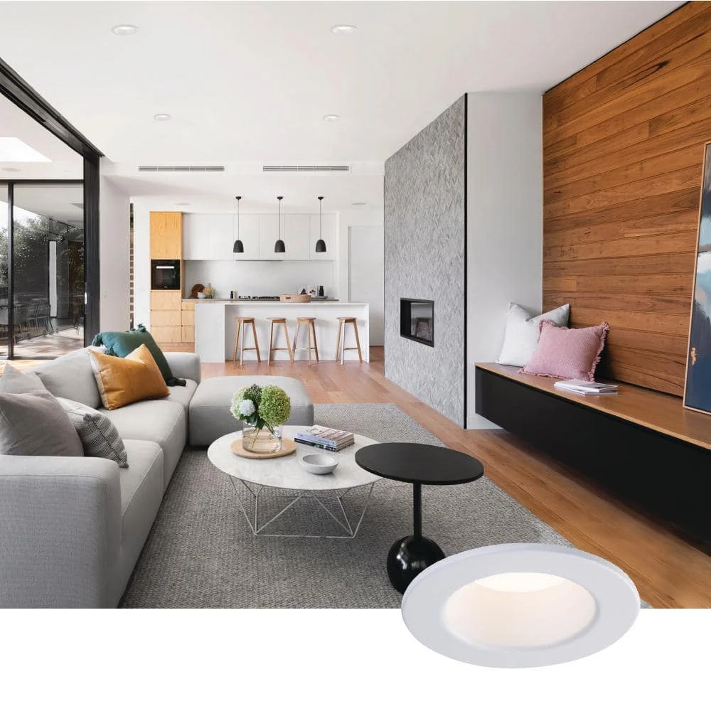 SPEX Lighting - 4-in. Selectable CCT5 New Construction IC Rated Canless Integrated LED White Trim Baffle Fixture by Liteline 2 SPEX Lighting - 4-in. Selectable CCT5 New Construction IC Rated Canless Integrated LED White Trim Baffle Fixture by Liteline - Image 2