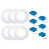 SPEX Lighting - 4-in. Selectable CCT5 New Construction IC Rated Canless Integrated LED White Trim Baffle Fixture(6-Pack) by Liteline