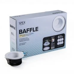 SPEX Lighting - 4-in. Selectable CCT5 New Construction IC Rated Canless Integrated LED White Trim Baffle Fixture(6-Pack) by Liteline -Outlet OttLite Store liteline recessed lighting kits sl slmb4 cct5 90wh 6 76 1000