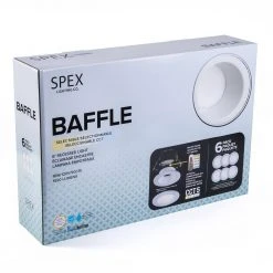 SPEX Lighting - 6-in. Selectable CCT5 New Construction IC Rated Canless Integrated LED White Trim Baffle Fixture(6-Pack) by Liteline -Outlet OttLite Store liteline recessed lighting kits sl slmb6 cct5 90wh 6 fa 1000