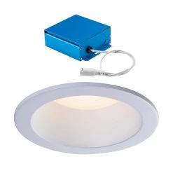 SPEX Lighting - 6-in. Selectable CCT5 New Construction IC Rated Canless Integrated LED White Trim Baffle Fixture by Liteline