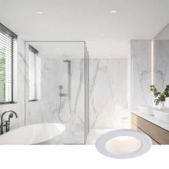 SPEX Lighting - 6-in. Selectable CCT5 New Construction IC Rated Canless Integrated LED White Trim Baffle Fixture by Liteline -Outlet OttLite Store liteline recessed lighting kits sl slmb6 cct5 90wh 66 1000