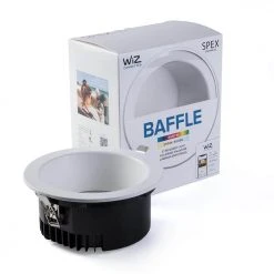 SPEX Lighting-6-in. Tunable RGB/White New Construction Smart WiFi Connected by WIZ Canless Integrated LED Baffle Fixture by Liteline -Outlet OttLite Store liteline recessed lighting kits sl slmb6 rgbtw 90wz 1d 1000