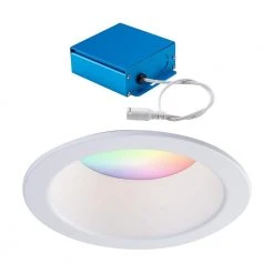 SPEX Lighting-6-in. Tunable RGB/White New Construction Smart WiFi Connected by WIZ Canless Integrated LED Baffle Fixture by Liteline