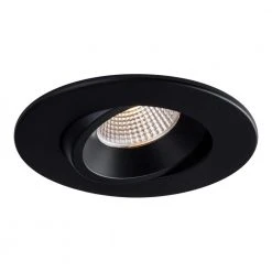 SPEX Lighting - 4-in. Selectable CCT5 New Construction, Canless Integrated LED Black Trim Regressed Gimbal Fixture by Liteline