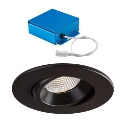 SPEX Lighting - 4-in. Selectable CCT5 New Construction, Canless Integrated LED Black Trim Regressed Gimbal Fixture by Liteline -Outlet OttLite Store liteline recessed lighting kits sl4 12rg 90bk c3 1000