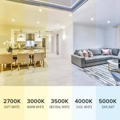 SPEX Lighting - 4-in. Selectable CCT5 New Construction Canless Integrated LED Brushed Nickel Trim Gimbal Fixture(4-Pack) by Liteline -Outlet OttLite Store liteline recessed lighting kits sl4 12rg 90bn 4 44 1000