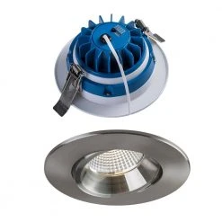 SPEX Lighting - 4-in. Selectable CCT5 New Construction Canless Integrated LED Brushed Nickel Trim Gimbal Fixture(4-Pack) by Liteline -Outlet OttLite Store liteline recessed lighting kits sl4 12rg 90bn 4 c3 1000