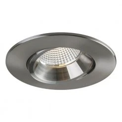 SPEX Lighting - 4-in. Selectable CCT5 New Construction Canless Integrated LED Brushed Nickel Trim Gimbal Fixture by Liteline -Outlet OttLite Store liteline recessed lighting kits sl4 12rg 90bn 4f 1000