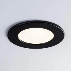 SPEX Lighting - 4 in. Round Black Trim for Slim Fixtures by Liteline -Outlet OttLite Store liteline recessed lighting parts and accessories sl slm4 rt bk 4f 1000