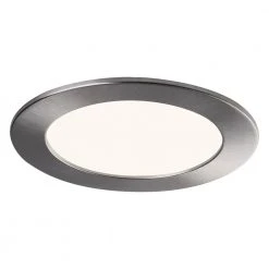 SPEX Lighting - 6 in. Round Brushed Nickel Trim for Slim Fixtures (6-Pack) by Liteline -Outlet OttLite Store liteline recessed lighting parts and accessories sl slm6 rt bn 6 4f 1000