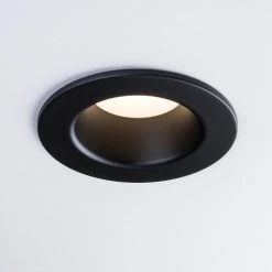 SPEX Lighting - 4 in. Round Black Trim for Baffle Fixtures (6-Pack) by Liteline -Outlet OttLite Store liteline recessed lighting parts and accessories sl slmb4 rt bk 6 4f 1000