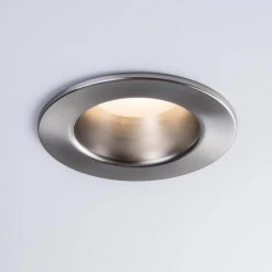 SPEX Lighting - 4 in. Round Brushed Nickel Trim for Baffle Fixtures (6-Pack) by Liteline -Outlet OttLite Store liteline recessed lighting parts and accessories sl slmb4 rt bn 6 4f 1000