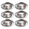 SPEX Lighting - 4 in. Round Brushed Nickel Trim for Baffle Fixtures (6-Pack) by Liteline