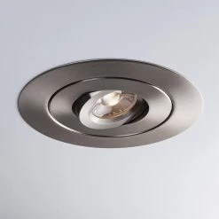 SPEX Lighting - 6 in. Brushed Nickel Reduction Ring for 4 in. Gimbal Recessed Fixtures by Liteline -Outlet OttLite Store liteline recessed lighting parts and accessories sl4 12rg rr bn 4f 1000