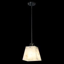 Bonnie 1-Light Black Pendant Light Genuine Marble Hanging Light with Alabaster Shade by TRIBESIGNS WAY TO ORIGIN -Outlet OttLite Store marble white tribesigns way to origin chandeliers hd zy20181 c3 1000