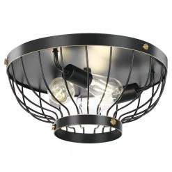 Crystal 15 in. 3-Light Matte Black Ceiling Semi- Flush Mount Light by TRIBESIGNS WAY TO ORIGIN