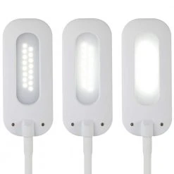 18.5 in., White Flexible Soft Touch LED Clip Lamp by OttLite -Outlet OttLite Store ottlite desk lamps csr7500c shpr fa 1000