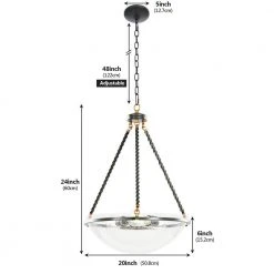 Bailey 20 in. 3-Light Black Simple Bowl Black Pendant with Seeded Glass by TRIBESIGNS WAY TO ORIGIN 11 Bailey 20 in. 3-Light Black Simple Bowl Black Pendant with Seeded Glass by TRIBESIGNS WAY TO ORIGIN -Outlet OttLite Store sanded gray tribesigns way to origin chandeliers hd sf11822zy 77 1000