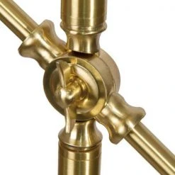 Archer 55.5 in. Satin Brass LED Floor Lamp by OttLite -Outlet OttLite Store satin brass ottlite floor lamps l1604bs9 shpr 4f 1000