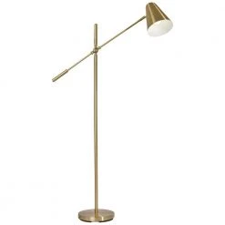 Archer 55.5 in. Satin Brass LED Floor Lamp by OttLite