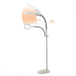 62 in. Silver 18-Watt EasyView Craft Floor Lamp by OttLite -Outlet OttLite Store silver ottlite floor lamps w9437t shpr 4f 1000