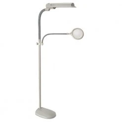 62 in. Silver 18-Watt EasyView Craft Floor Lamp by OttLite