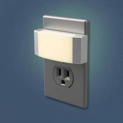 Nickel Anella Automatic Sconce LED Night Light by Westek -Outlet OttLite Store westek led night lights nl anla n 4f 1000