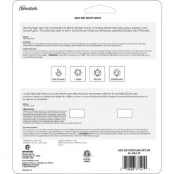 Frosted Aria Curve LED Night Light (2-Pack) by Westek -Outlet OttLite Store westek led night lights nl aria f2 fa 1000