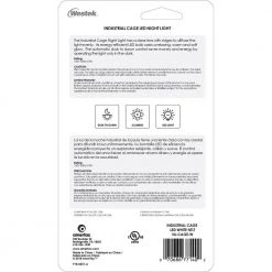 White Industrial Cage LED Night Light by Westek -Outlet OttLite Store westek led night lights nl cage w fa 1000