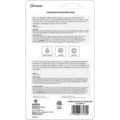 Nickel Cosmopolitan Automatic LED Night Light by Westek -Outlet OttLite Store westek led night lights nl csmo n fa 1000