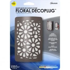 Aged Bronze Floral Decoplug LED Night Light by Westek -Outlet OttLite Store westek led night lights nl dpfl db 44 1000