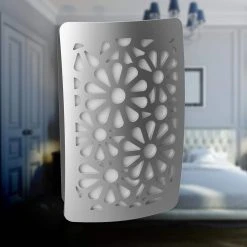 Satin Nickel Floral Decoplug LED Night Light by Westek 10 Satin Nickel Floral Decoplug LED Night Light by Westek -Outlet OttLite Store westek led night lights nl dpfl n c3 1000