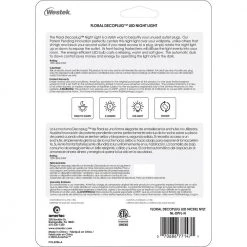 Satin Nickel Floral Decoplug LED Night Light by Westek 14 Satin Nickel Floral Decoplug LED Night Light by Westek -Outlet OttLite Store westek led night lights nl dpfl n fa 1000