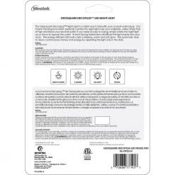 Satin Nickel Geosquare Decoplug LED Night Light by Westek -Outlet OttLite Store westek led night lights nl dpgs n fa 1000