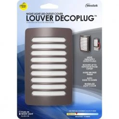 Aged Bronze Louver Decoplug LED Night Light by Westek -Outlet OttLite Store westek led night lights nl dplv db 44 1000
