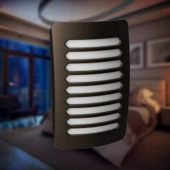 Aged Bronze Louver Decoplug LED Night Light by Westek -Outlet OttLite Store westek led night lights nl dplv db c3 1000