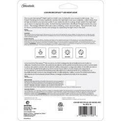 Satin Nickel Louver Decoplug LED Night Light by Westek -Outlet OttLite Store westek led night lights nl dplv n fa 1000