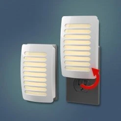 White Louver Decoplug LED Night Light by Westek -Outlet OttLite Store westek led night lights nl dplv w 4f 1000