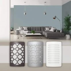 White Louver Decoplug LED Night Light by Westek -Outlet OttLite Store westek led night lights nl dplv w 76 1000