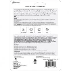 White Louver Decoplug LED Night Light by Westek -Outlet OttLite Store westek led night lights nl dplv w fa 1000