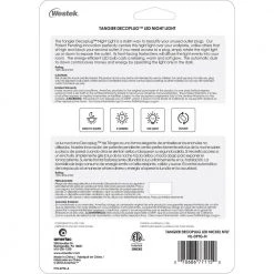 Satin Nickel Tangier Decoplug LED Night Light by Westek -Outlet OttLite Store westek led night lights nl dptg n fa 1000