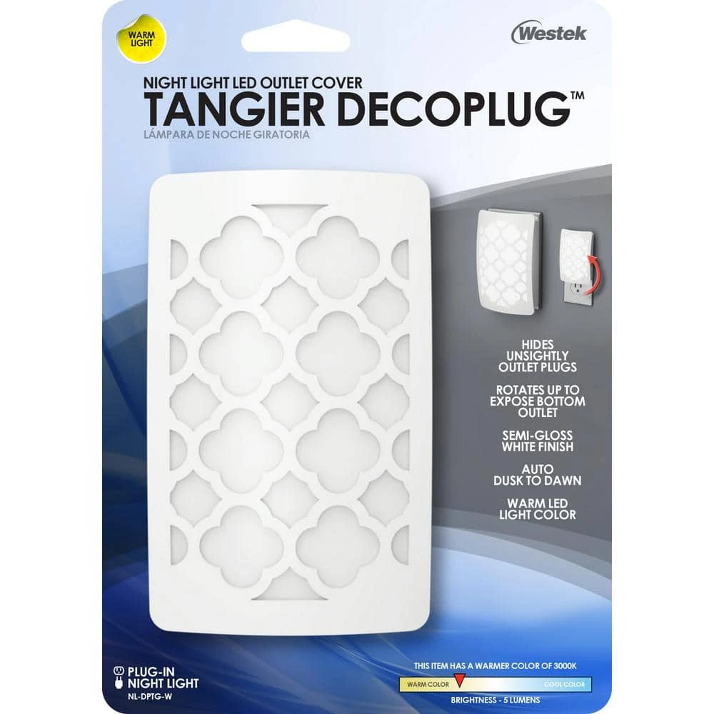 White Tangier Decoplug LED Night Light by Westek 7 White Tangier Decoplug LED Night Light by Westek - Image 7