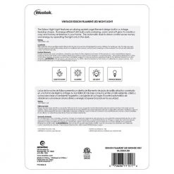 Aged Bronze Automatic Vintage Edison LED Night Light by Westek -Outlet OttLite Store westek led night lights nl edsn db fa 1000