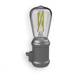 Aged Nickel Automatic Vintage Edison LED Night Light by Westek